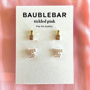 Baublebar set of studs rose gold/pink, rosé all day